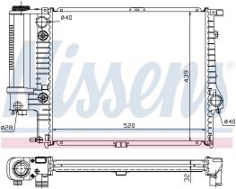 Nissens 60709A - RADIADOR BMW 5 E34(88-)525 IX