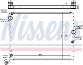 Nissens 60779 - RADIADOR BMW 6 F06-F12-F13(09-)650