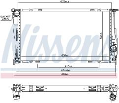 Nissens 60832 - RADIA BMW S3 E90/E91 335I/ S1 E82 135I/ X1 E84 2.0I/2.8I