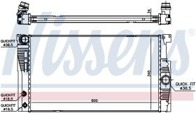 Nissens 60836 - RADIADOR BMW 5 GT F07(09-)528 I