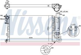 Nissens 61380A - RADIADOR CITROEN ZX(N2)(91-)2.0 I 1