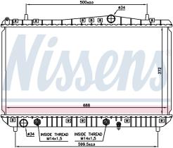 Nissens 61665 - RADIADOR CHEVROLET TACUMA(00-)2.0 I