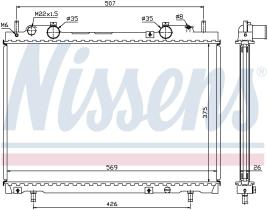 Nissens 61672A - RADIA FIAT BRAVO/A1.4/1.9D +AC/MAREA 1.8I(96>)