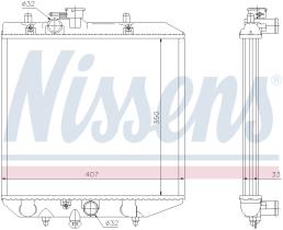 Nissens 61749 - RADIADOR DAIHATSU CHARADE III(G100_