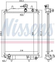 Nissens 617556 - RADIADOR DAIHATSU MIRA(L250.L260)(0