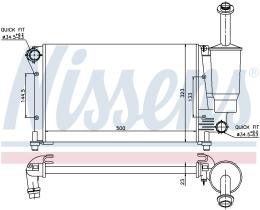 Nissens 617845 - RADIA FIAT PANDA (169) 1.1I/1.2I (03>)