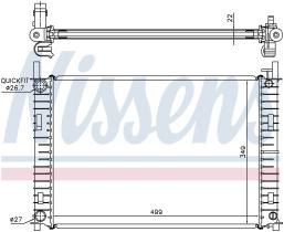 Nissens 62027A - RADIA FORD FIESTA V 1.3I/1.4 TDCI/FUSION (02>) MAZDA 2 (03>)