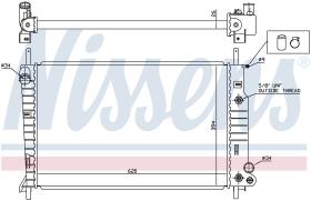 Nissens 62050 - RADIADOR FORD COUGAR(MC)(98-)2.5 EF