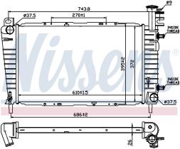 Nissens 62064 - RADIADOR FORD USA TAURUS (86-)2.5