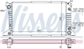 Nissens 62243 - RADIADOR FORD TRANSIT(EY)(94-)2.5 T