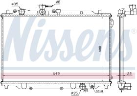 Nissens 62405A - RADIADOR MAZDA MX 6(GD)(87-)1.8 I