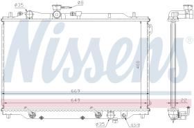 Nissens 62444A - RADIADOR MAZDA MX 6(GD)(87-)1.8 I