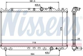 Nissens 62482A - RADIADOR MAZDA 626 IV(GE)(91-)2.0 D