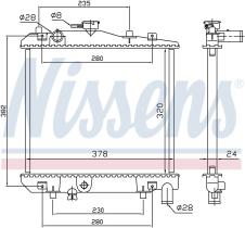 Nissens 62505 - RADIADOR SAIPA PRIDE(93-)1.3