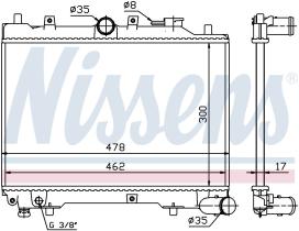 Nissens 62512 - RADIADOR MAZDA 323 V(BF)(85-)1.3