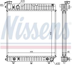 Nissens 62632 - RADIADOR MERCEDES 207 D(77-)2.4 D