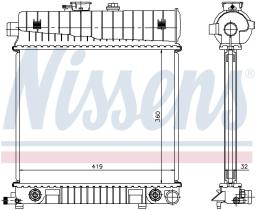 Nissens 62708A - RADIA MB W202 C180/C200/C220/C230/W210 E200 -AC M/A