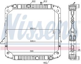 Nissens 62743 - RADIADOR MERCEDES LK(84-)17 TONS