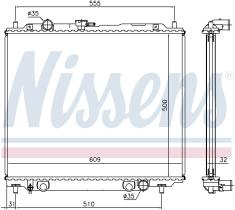 Nissens 62801 - RADIA MITSUBISHI MONTERO 2.8TD (93>) MAN.