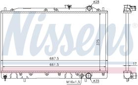 Nissens 62834 - RADIADOR MITSUBISHI COLT(C50-70)(88