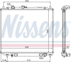 Nissens 62852 - RADIA MITSUBISHI MONTERO 2.8TD (93>) MAN. RHD