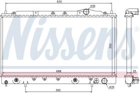 Nissens 62865 - RADIADOR MITSUBISHI ECLIPSE(D21.D22