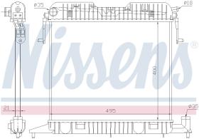 Nissens 63043 - RADIADOR OPEL OMEGA A(86-)2.0 I