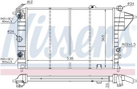 Nissens 630551 - RADIADOR OPEL VECTRA A(88-)1.8 I