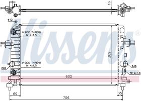 Nissens 630702 - RADIA OPEL ASTRA H 1.4/1.6/1.8 (04>) ZAFIRA B M/A