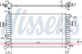 Nissens 630744 - RADIADOR SATURN ASTRA(04-)1.8 I 16V