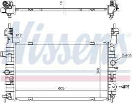 Nissens 630747 - RADIADOR VAUXHALL MERIVA A(03-)1.6