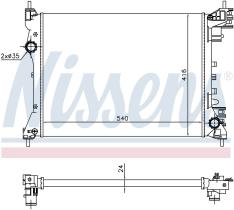 Nissens 630753 - RADIADOR VAUXHALL COMBO(12-)1.4 I 1