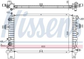 Nissens 630768 - RADIADOR VAUXHALL ZAFIRA B(05-)2.2