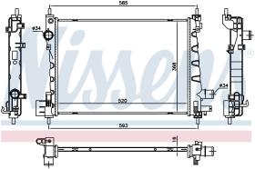 Nissens 630796 - RADIADOR VAUXHALL VIVA(15-)1.0 I