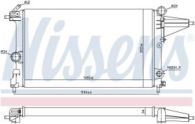 Nissens 632231 - RADIA OPEL VECTRA A 1.4/1.6 -AC (88>)