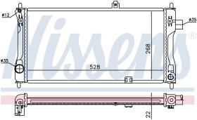 Nissens 632421 - RADIADOR OPEL ASCONA C(81-)1.3