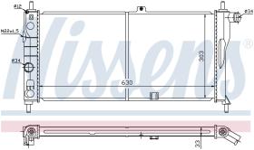 Nissens 632741 - RADIADOR OPEL KADETT E(84-)1.8 I