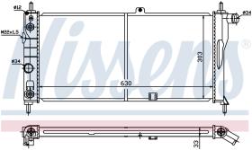 Nissens 632751 - RADIADOR OPEL KADETT E(84-)1.8 I