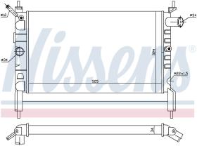 Nissens 632761 - RADIA OPEL ASTRA F 1.4/1.6 -AC (91>) SOPORTES INF. LARGOS