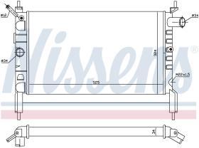 Nissens 632761 - RADIADOR VAUXHALL ASTRA F(91-)1.4 I