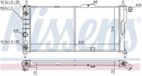 Nissens 63281 - RADIADOR VAUXHALL ASTRA B (84-) 1.8