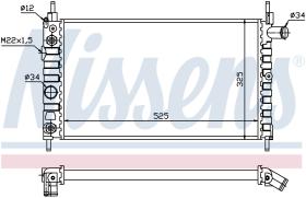 Nissens 63282 - RADIADOR VAUXHALL ASTRA B(84-)1.6