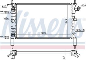 Nissens 632831 - RADIADOR VAUXHALL ASTRA F(91-)1.4 I