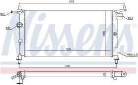 Nissens 632851 - RADIA OPEL CORSA B 1.2/1.4/1.6 -AC (93>00)