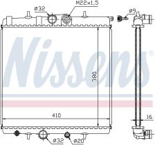 Nissens 63691 - RADIADOR PEUGEOT 307(3_)(00-)1.4 I