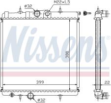 Nissens 63708A - RADIA PEUGEOT 206 1.1+AC 1.4 +/-AC (98>) A/M