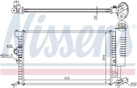 Nissens 63713A - RADIADOR PEUGEOT 406(8B.8E.8F)(95-)