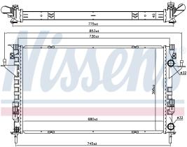 Nissens 637666 - RADIADOR RENAULT LAGUNA II(01-)3.0