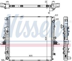 Nissens 64320A - RADIADOR LAND ROVER DISCOVERY III(T