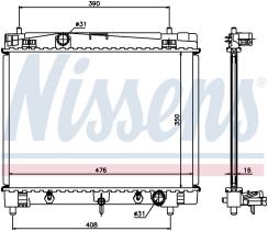 Nissens 64682 - RADIADOR DAIHATSU CHARADE(L3_)(11-)